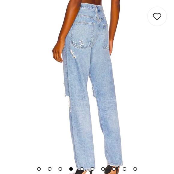 NWT Agolde 90s mid rise loose fit jeans in Fallout wash - Picture 4 of 13